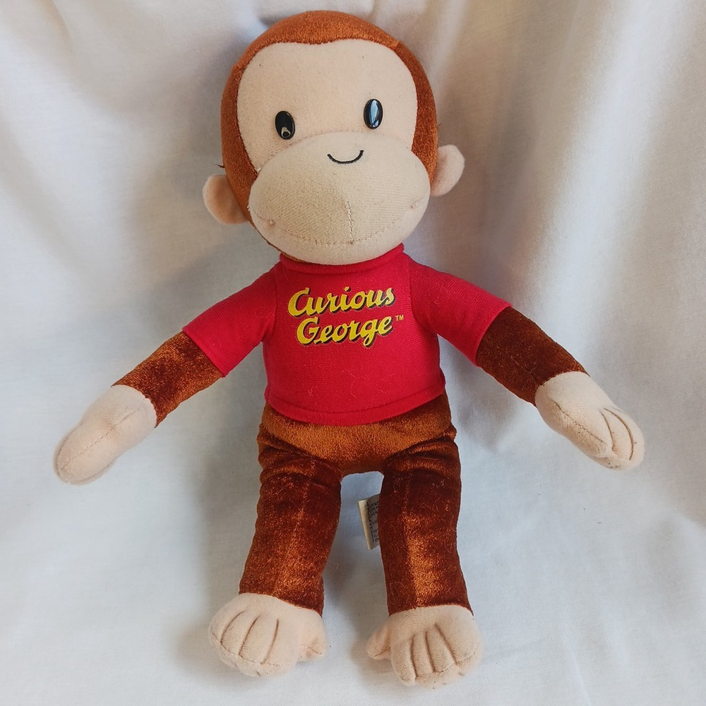 Curious George KellyToy Plush Monkey 12 Inch Red Shirt